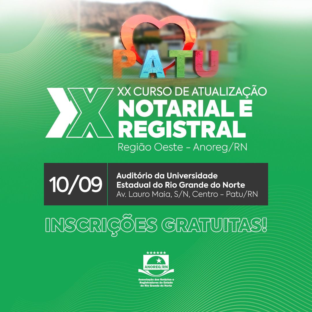 XX Curso de Atualização Notarial e Registral – Regional Oeste